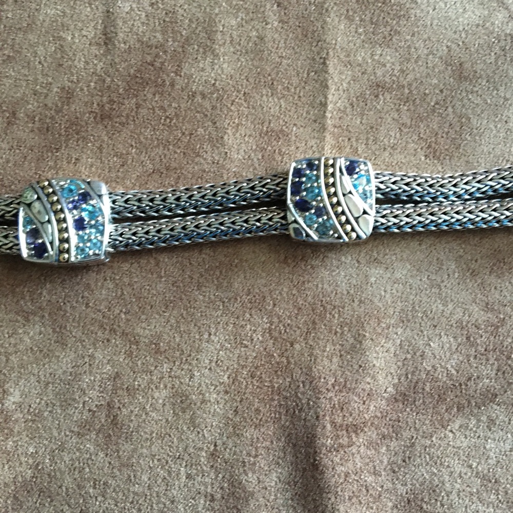 JOHN HARDY PRE-LOVED AUTHENTIC STERLING SILVER/18K YELLOW GOLD LAVAFIRE SEA … - Picture 15 of 17